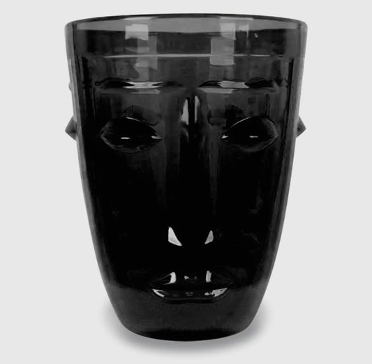 Lot de 2 Verres gobelet visage noir