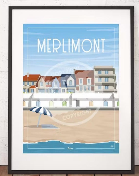 Affiche Merlimont 30x40cm