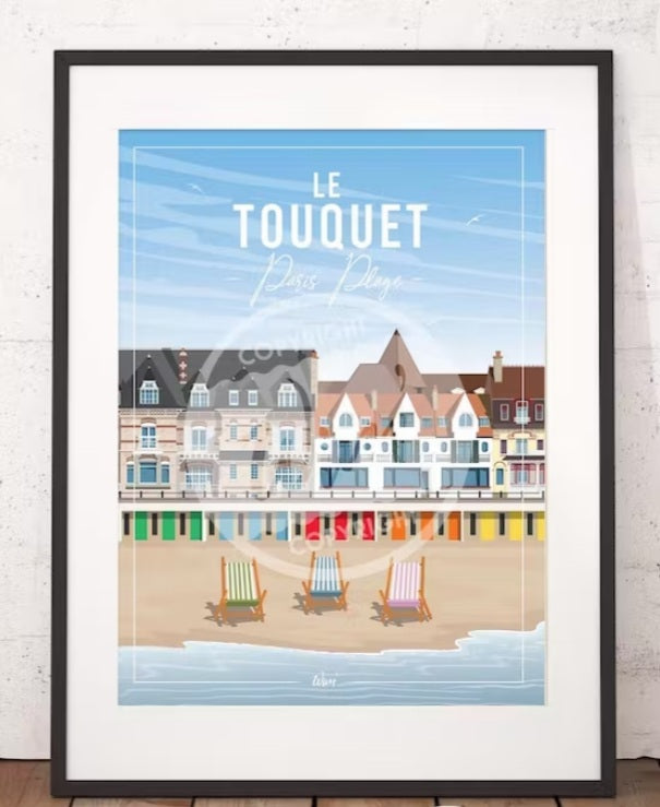 Affiche Le touquet 50x70cm