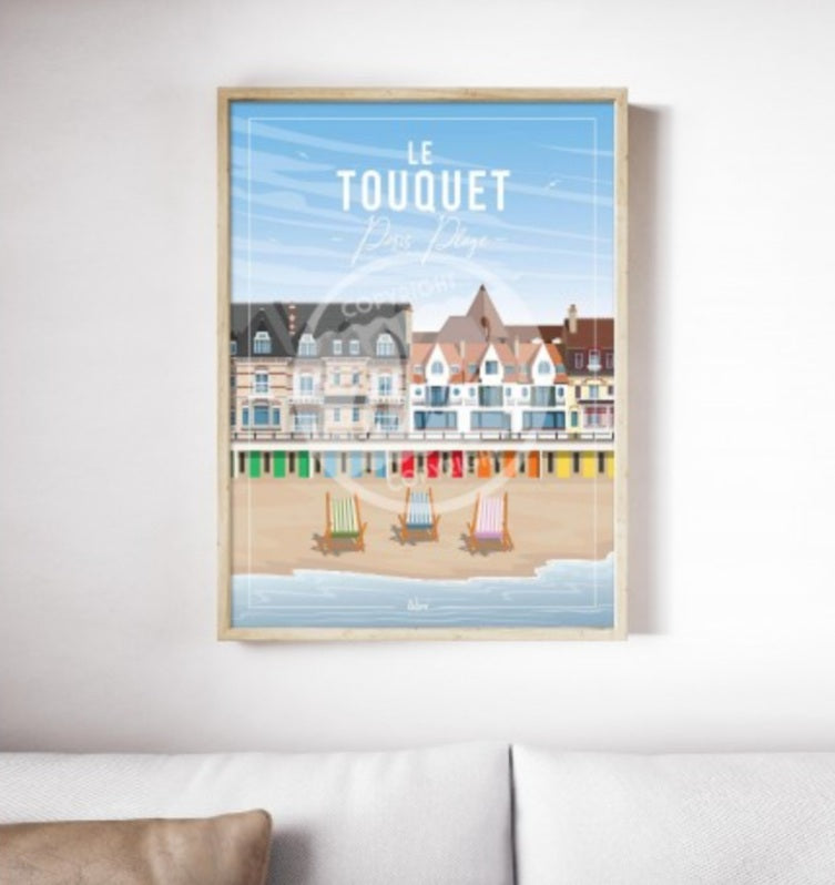 Affiche Le touquet 50x70cm