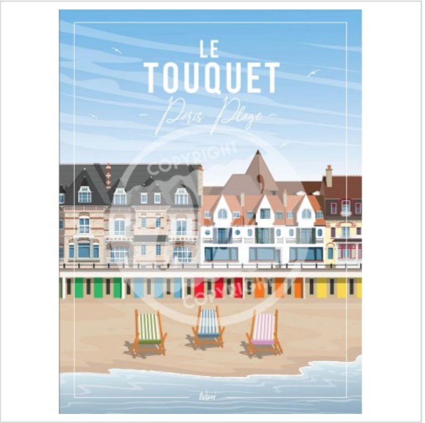 Affiche Le touquet 50x70cm